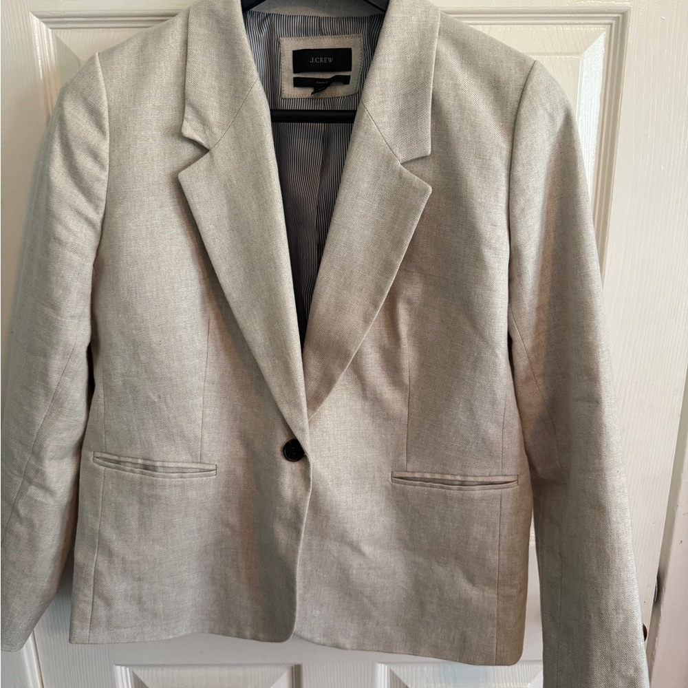 J.Crew Parke Oatmeal Linen Blazer